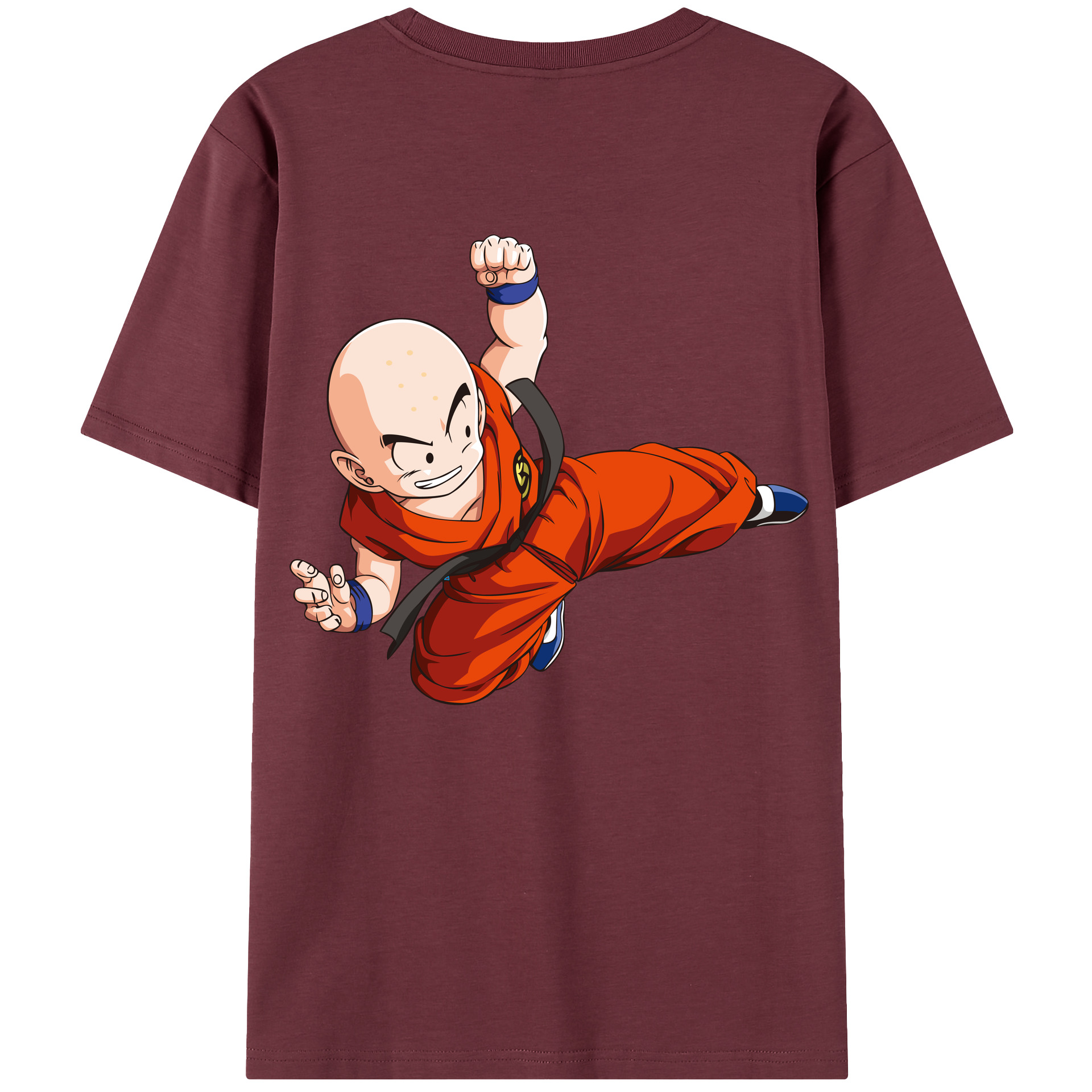 （画像用） ドラゴンボール クリリン DRAGON BALL krillin 綿100％半袖Tシャツ（背面プリント）